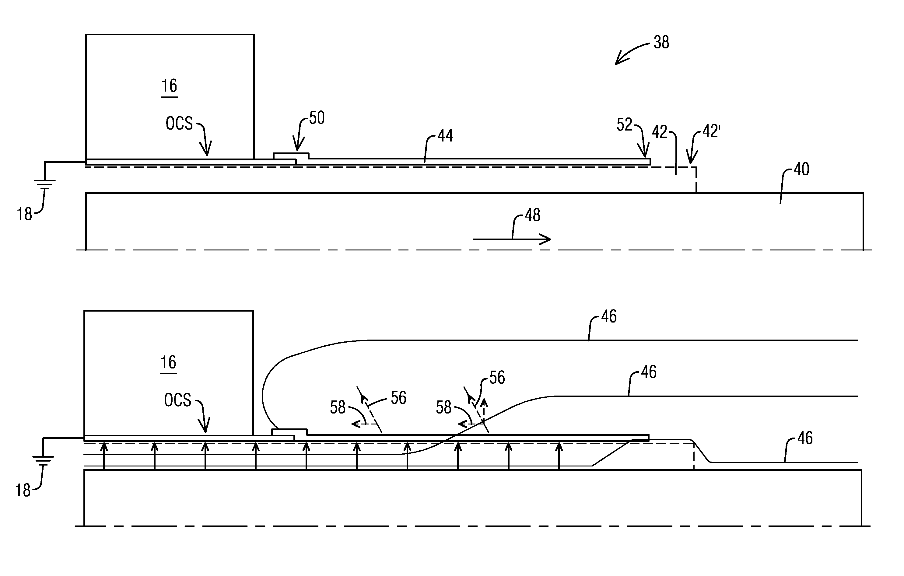 Electrical conduction device, overhang corona shielding arrangement and method for producing an overhang corona shielding