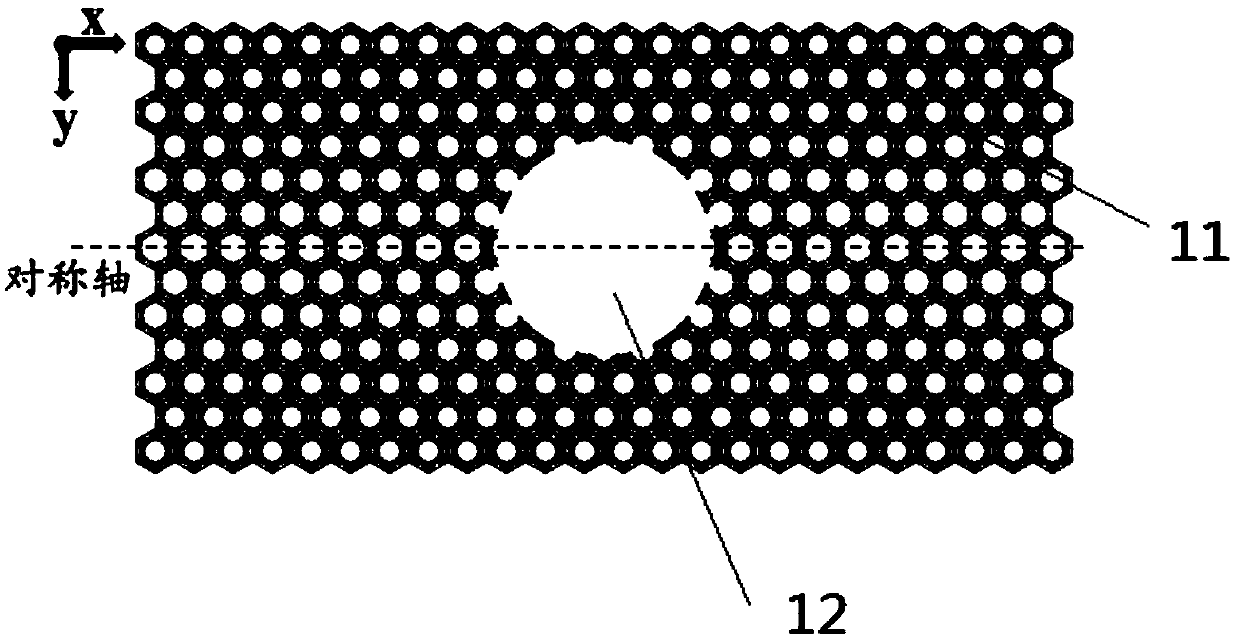 Phonon functional structure and manufacturing method for realizing underwater acoustic wave directional stealth