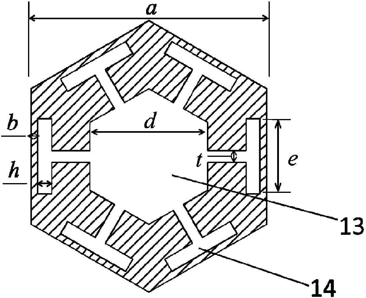 Phonon functional structure and manufacturing method for realizing underwater acoustic wave directional stealth