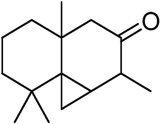 Method for preparing 2,4a,8,8-tetramethyloctahydrocyclopropa[d]naphthalen-3(1H)-one under catalysis of MTO