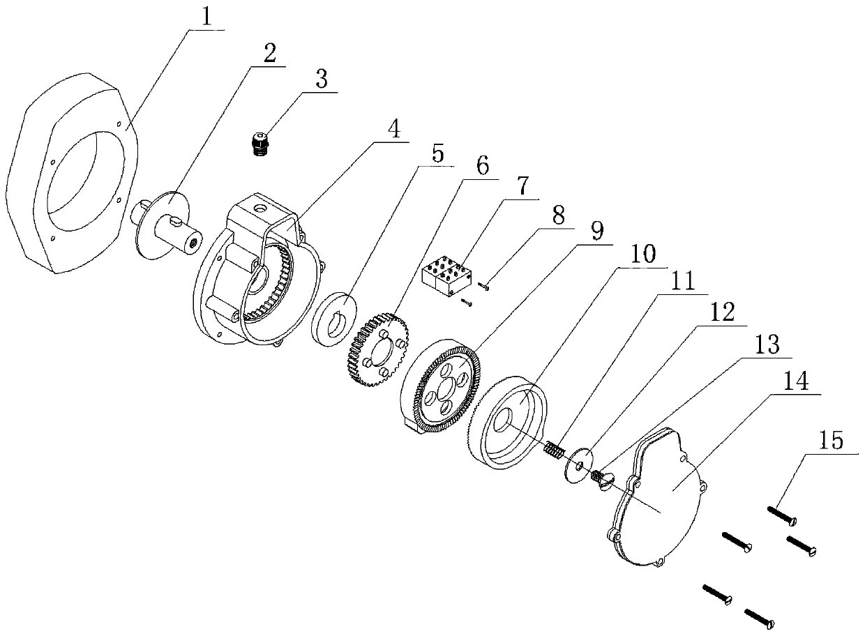 Built-in limiting device for slewing bearing and capable of adjusting angle range and application of built-in limiting device