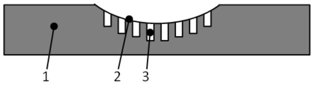 Laser shock forming method for compound eye-like double-scale curved surface structure surface