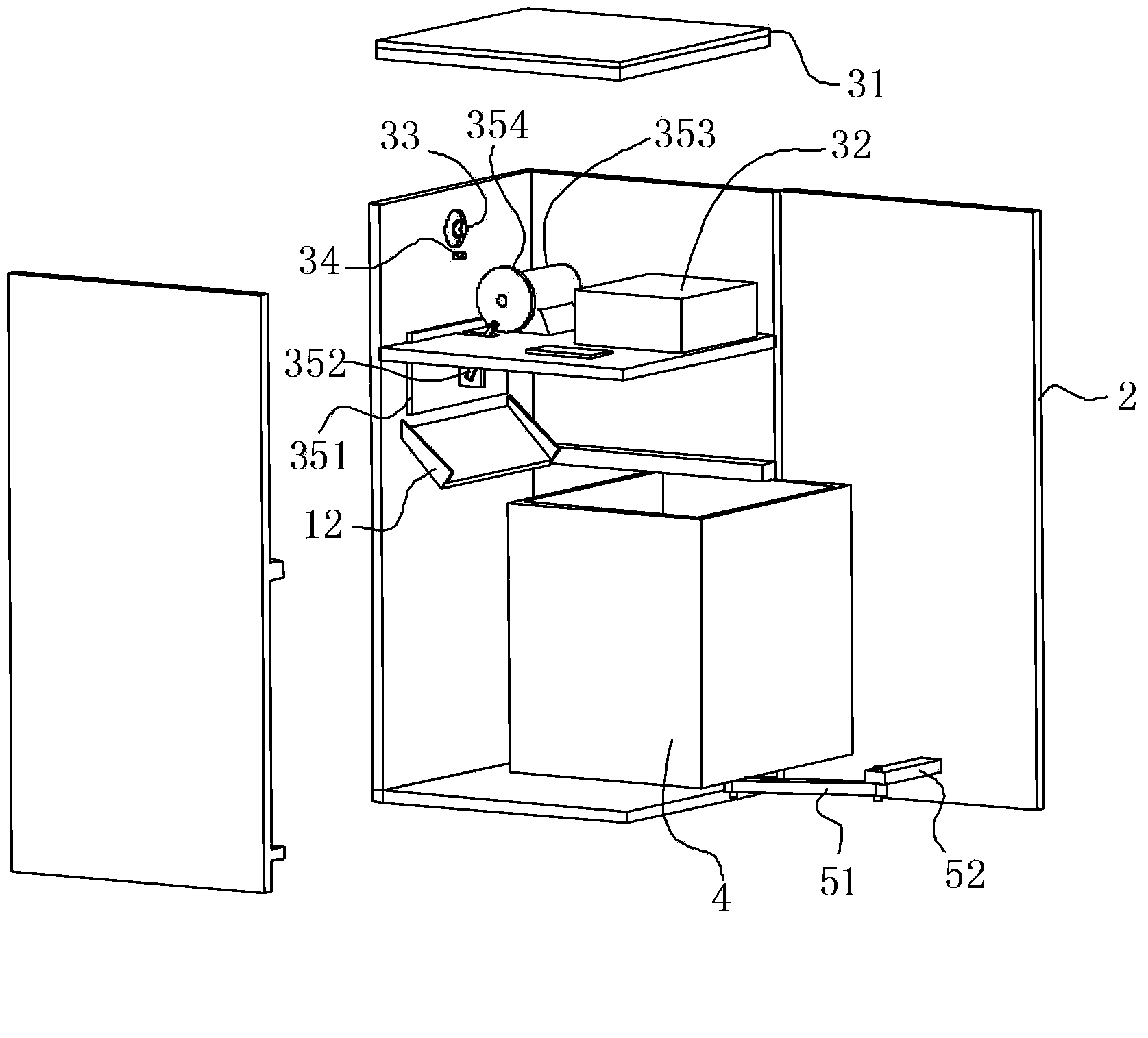 Trash can with automatic opening and closing function