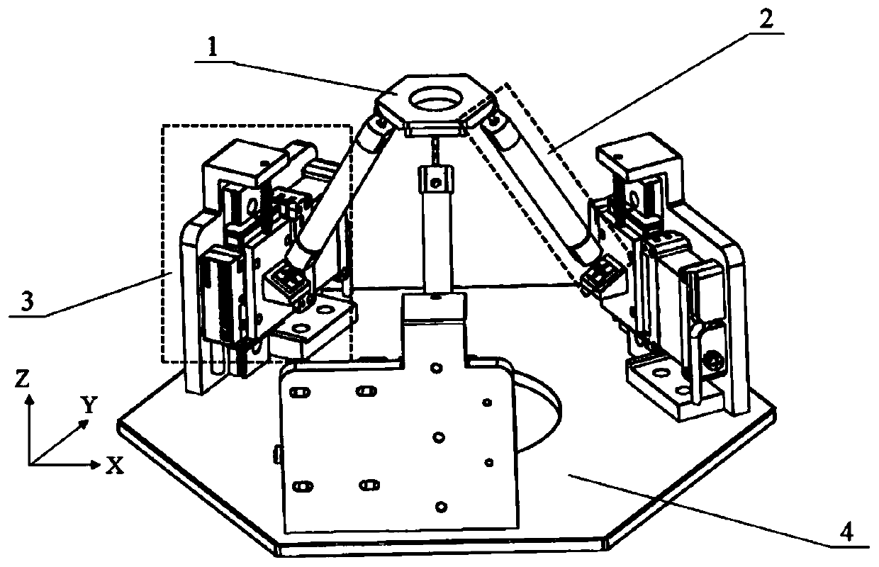 Three-degree-of-freedom flexible parallel motion platform for optoelectronic packaging