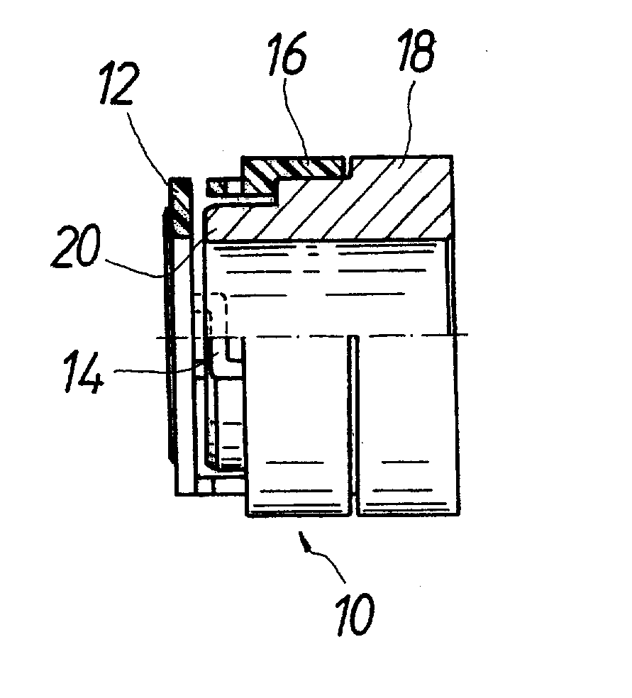 Spring elemnt for compensating axial play in a motor shaft of an electric motor