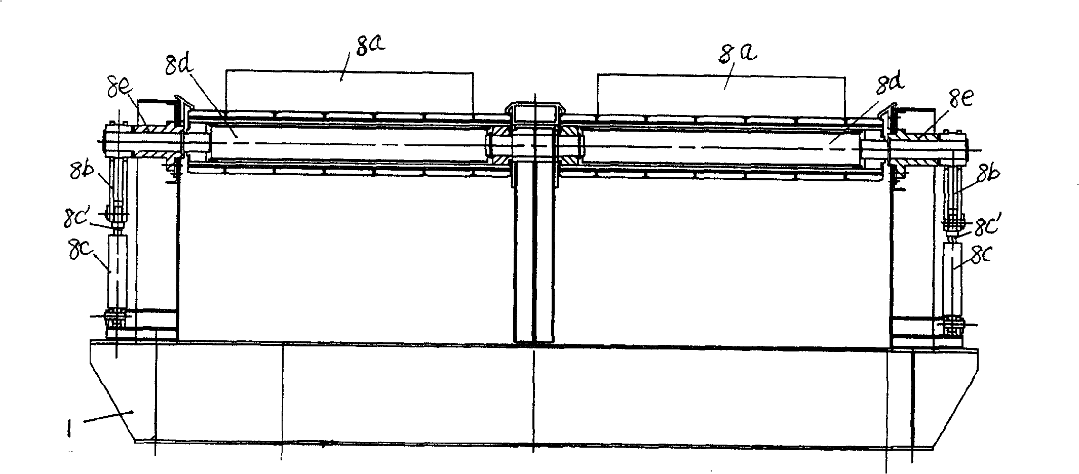 Two-section house refuse incinerator capable of regulating bed of material