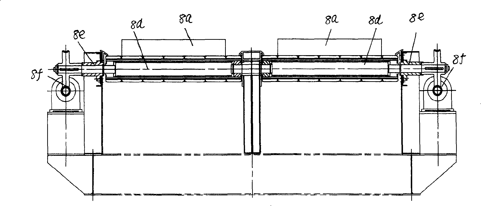 Two-section house refuse incinerator capable of regulating bed of material