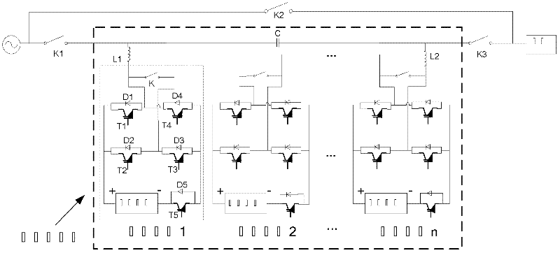 Cascaded converter-based multifunctional high-speed switch device