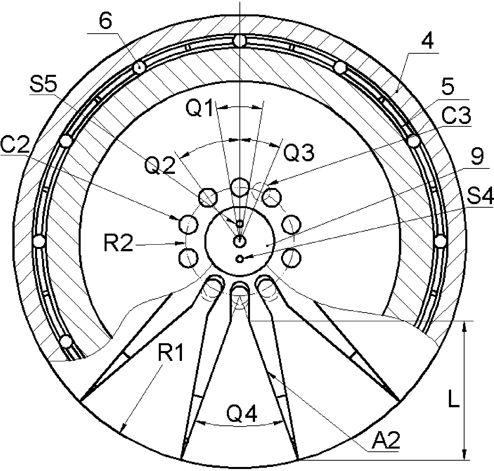 High-speed cylindrical roller bearing and integrated monitoring device thereof