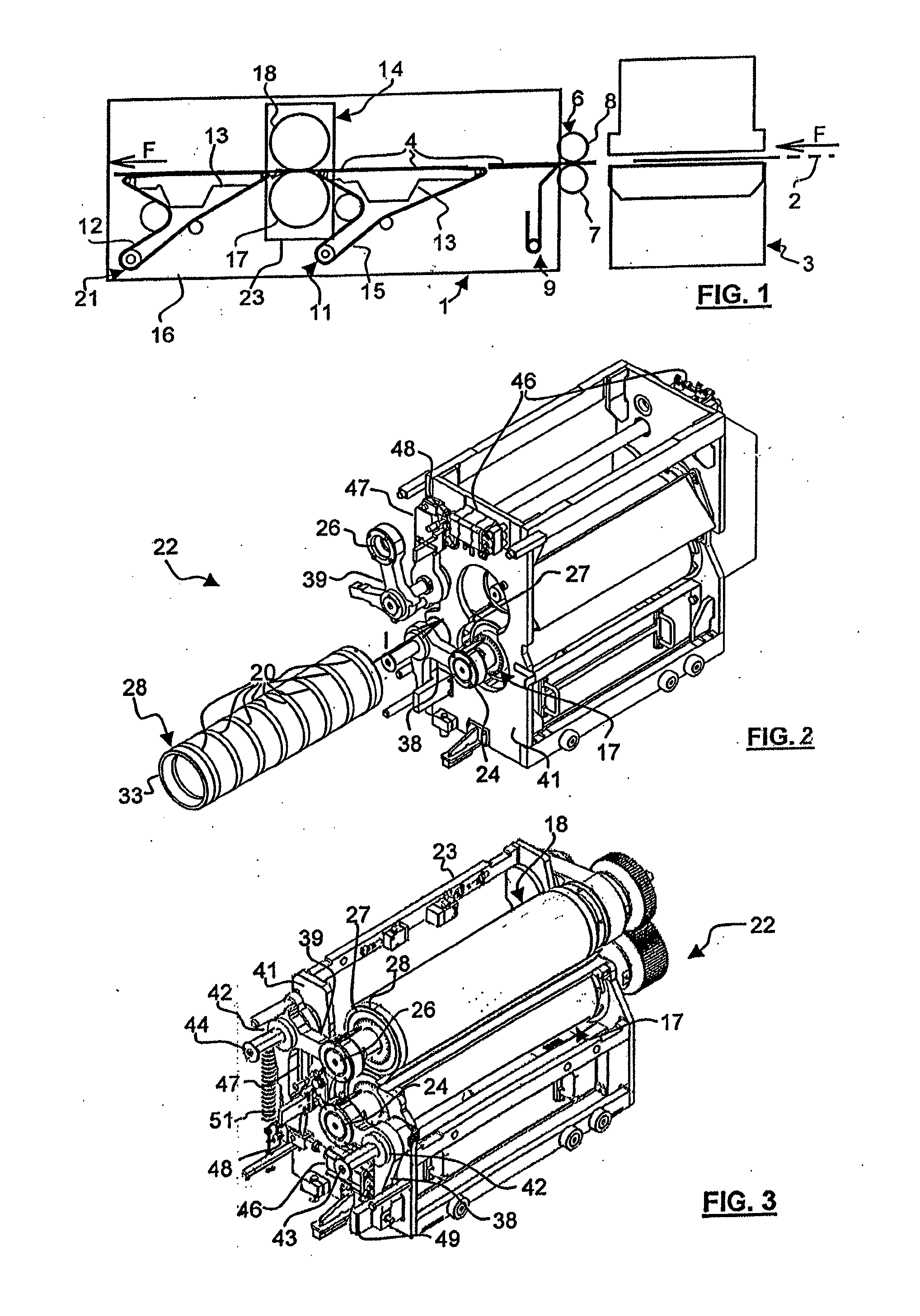 Waste stripping unit with simplified tool change for a packaging production machine