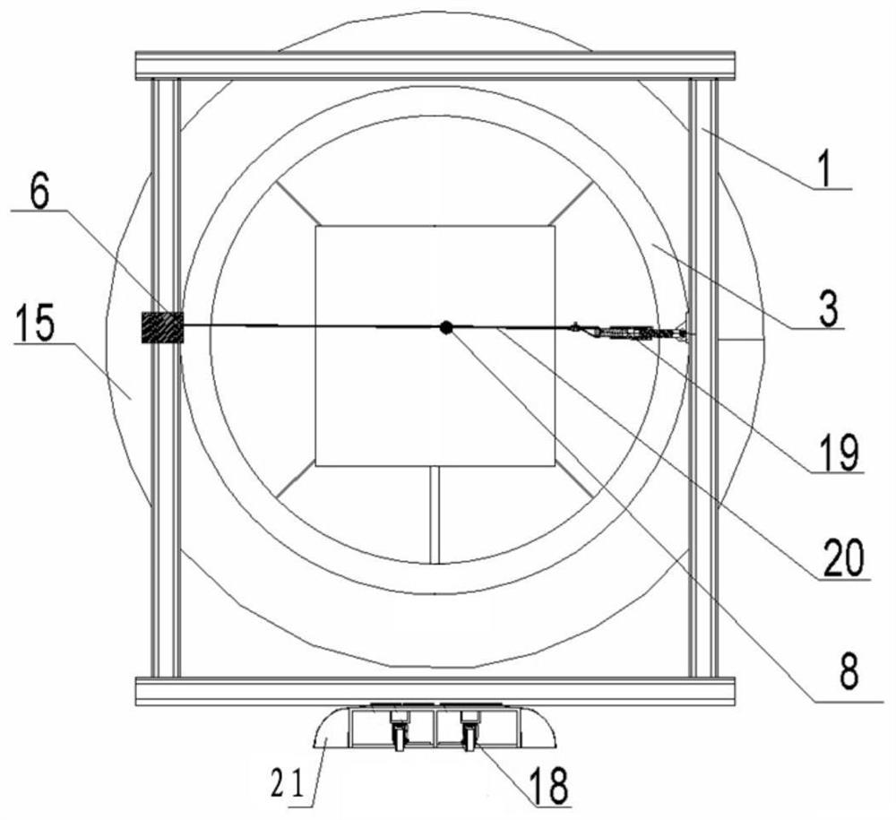 A low-speed wind tunnel aerial refueling hose-taper sleeve dynamic characteristics test device