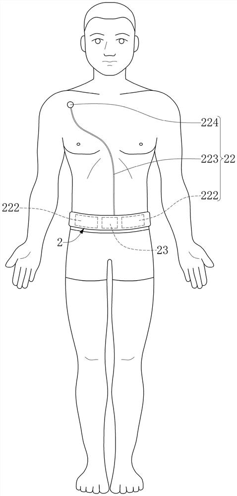 Physiological feature detection device, physiological feature detection system and nursing system