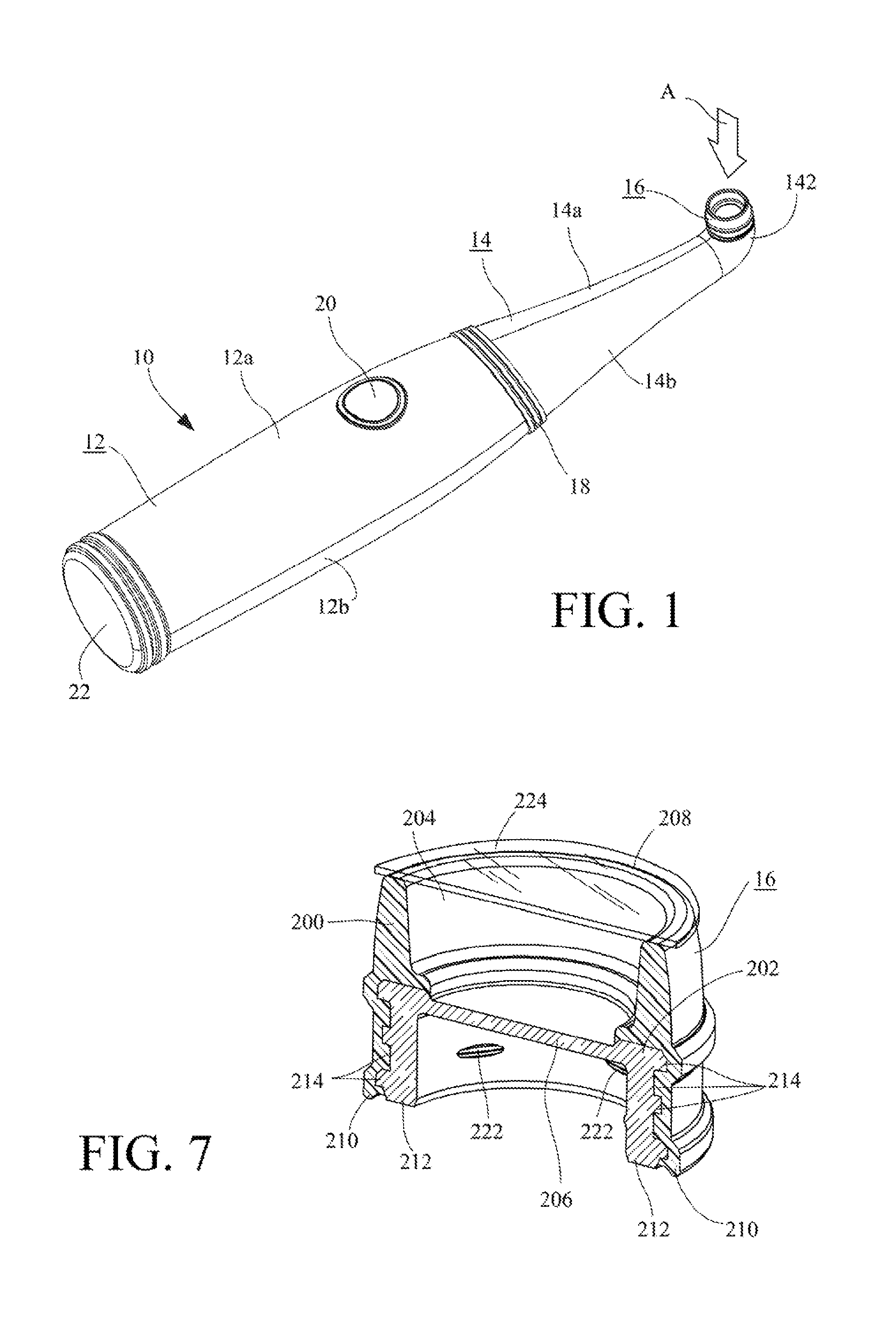Hand-held tooth whitening instrument with applicator reservoir for whitening composition and methods of using same