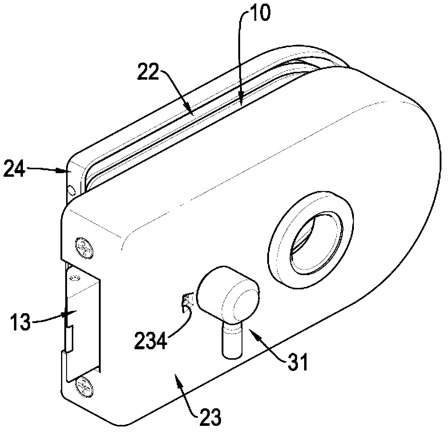 Conveniently replaced lock for doors in left and right and inward and outward opening and installing directions