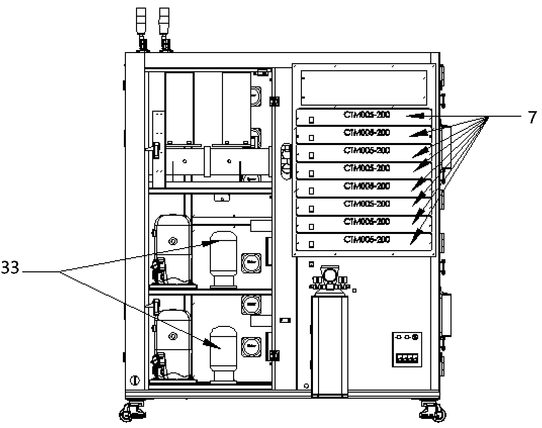 High-low temperature box integrated cabinet test system