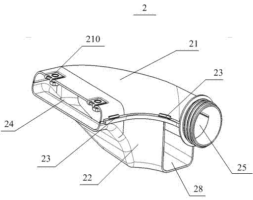 Air feeding structure and system for automobile and corresponding automobile