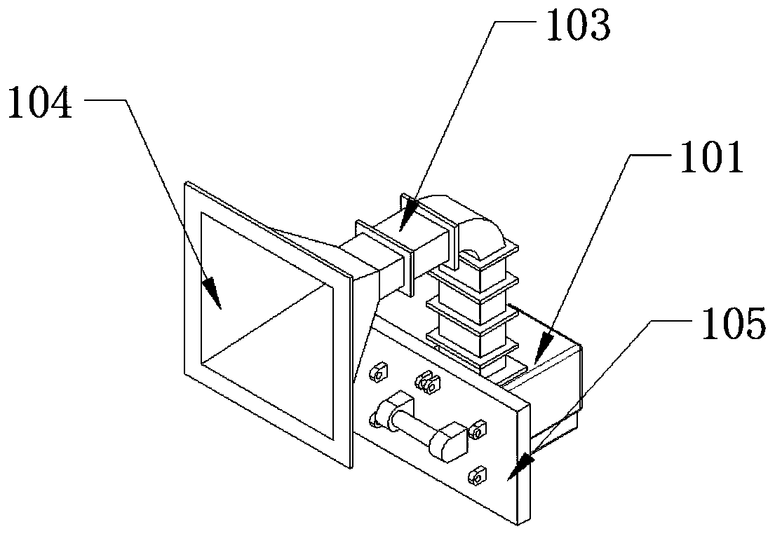 Microwave curing equipment for beach surface of uranium tailing pond