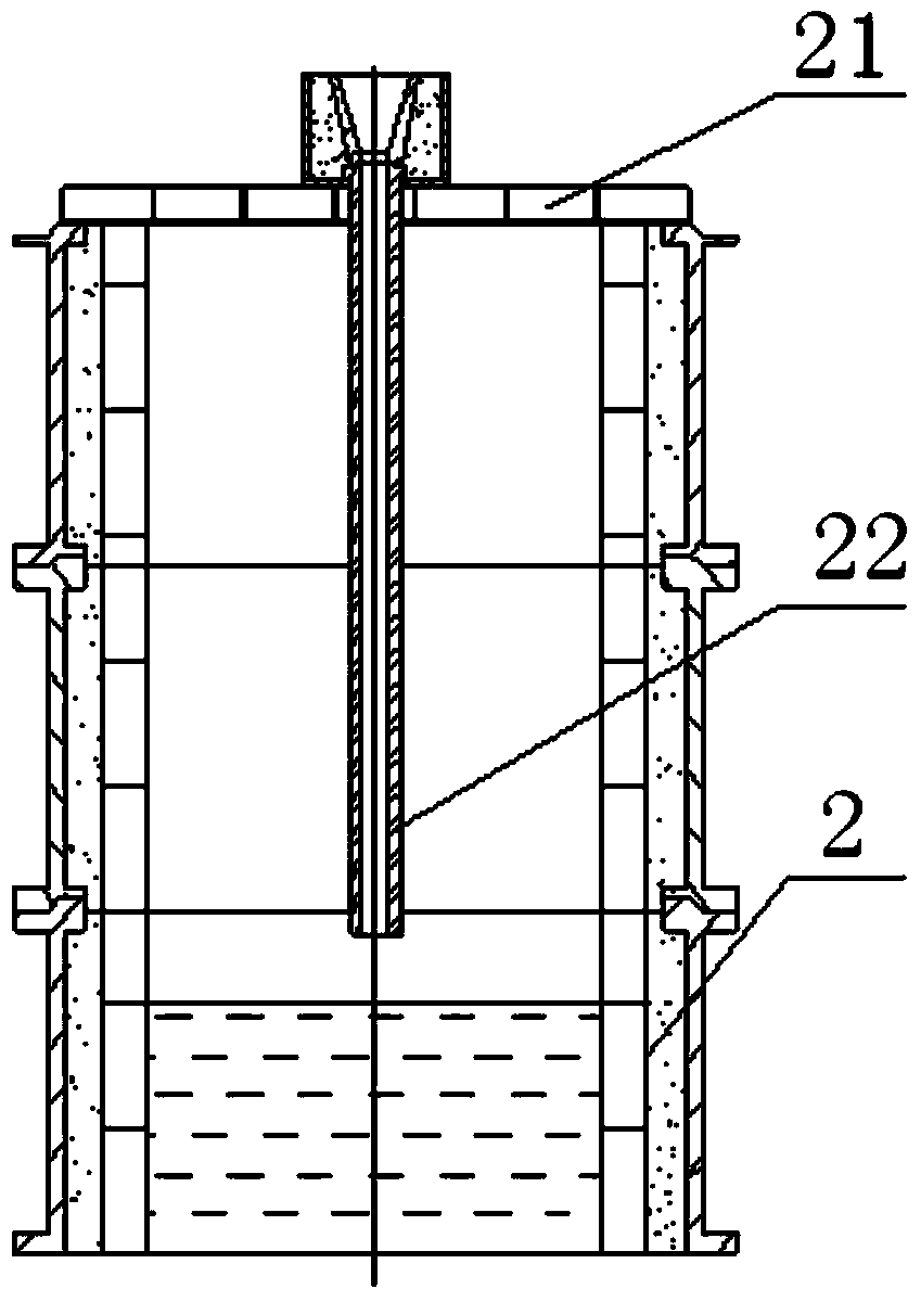 Mono-block casting mould system for large-scale cast steel supporting roller and casting method thereof