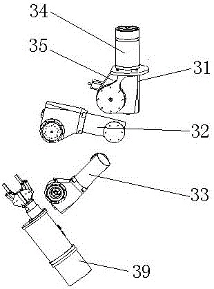Joint type mechanical arm rapid disassembling and assembling system under nuclear radiation environment