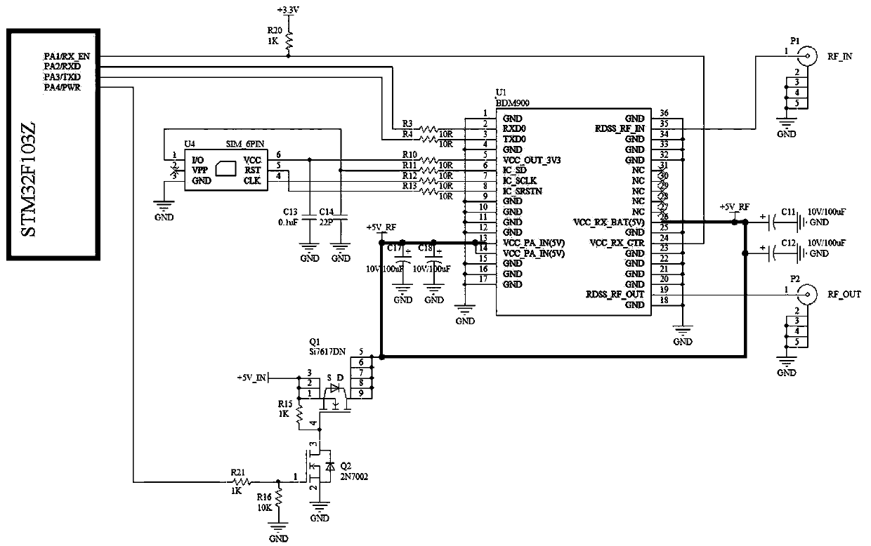 Emergency broadcasting system with Beidou satellite data transmission function