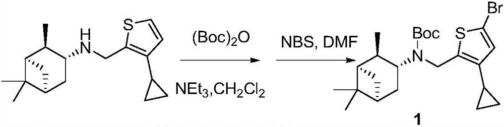 Cyclopropyl substituted thiophene naphthene amine type compound and application thereof