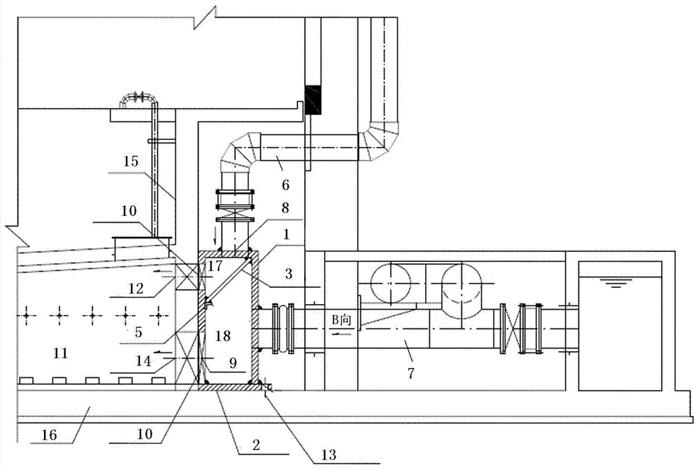 A filter air-water distribution device