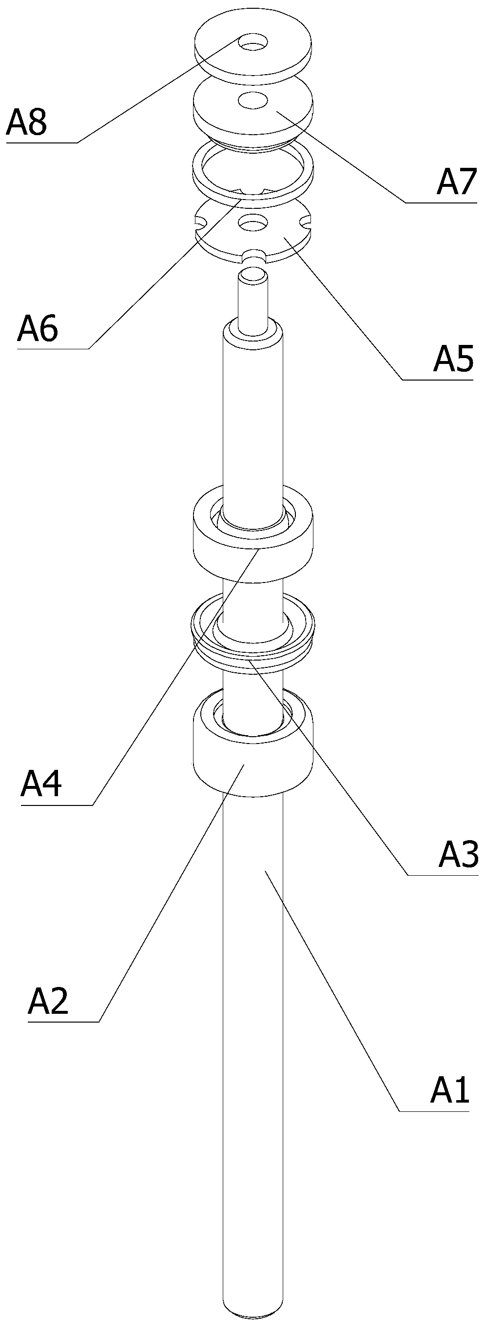 Piston installation mechanism of a gas spring piston rod assembly