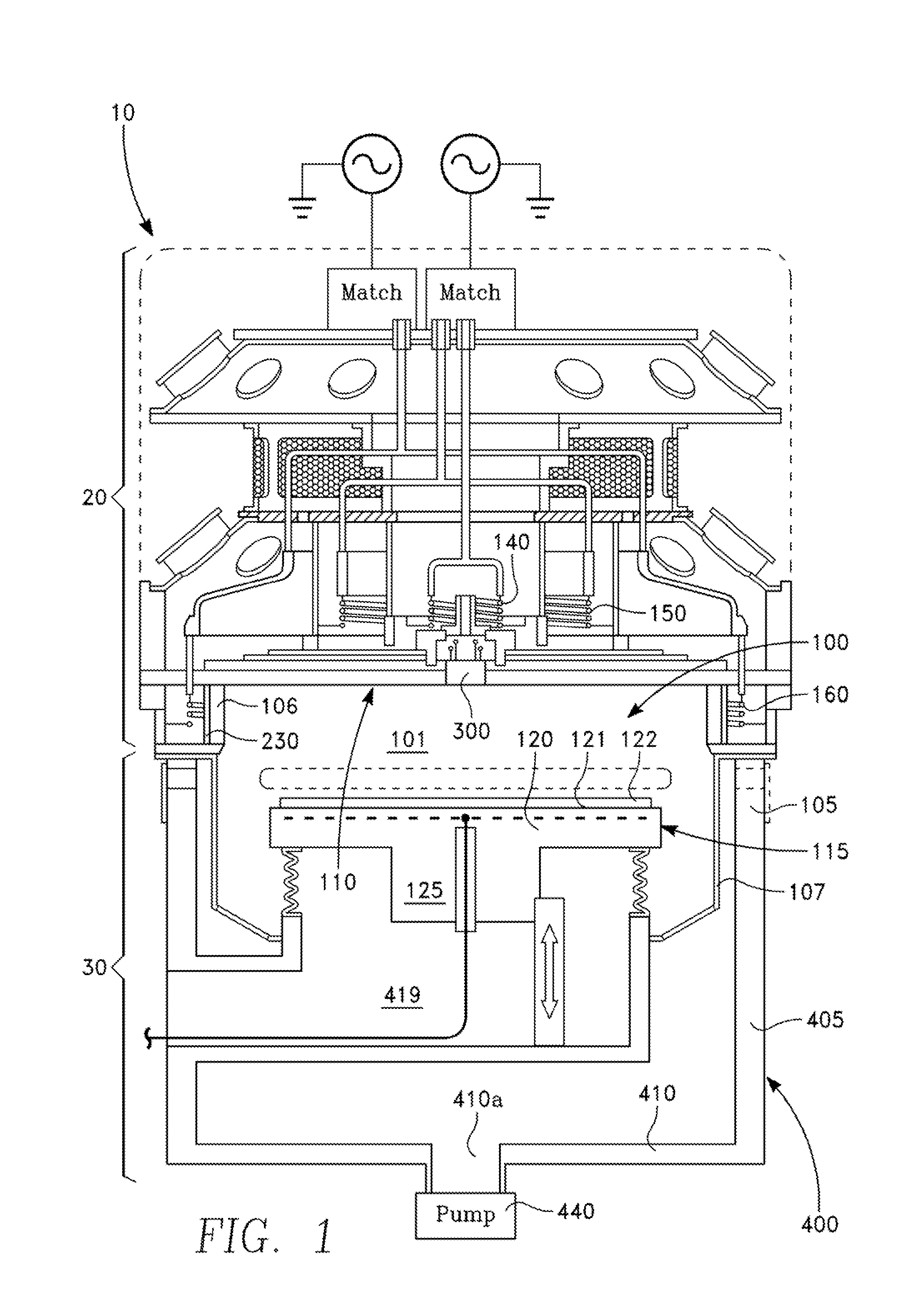 Inductively coupled plasma source with plural top coils over a ceiling and an independent side coil