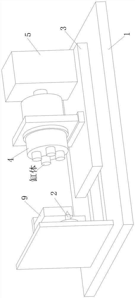 Positioning device for hydraulic piston cylinder body punching