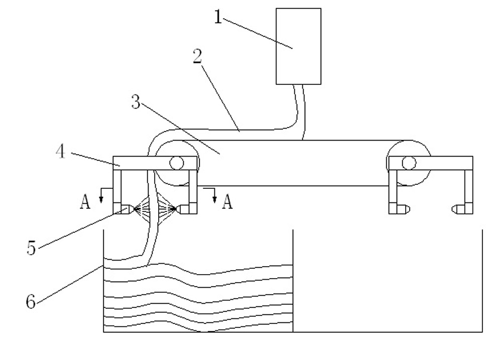 Oiling method and oiling device of wool lubricant during slivering process of cashmere