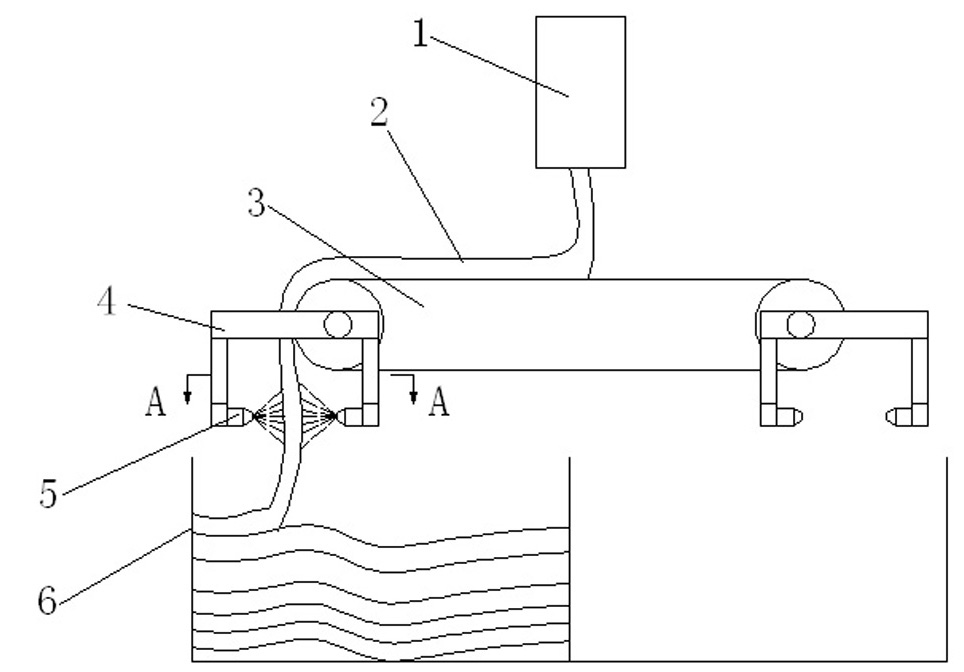Oiling method and oiling device of wool lubricant during slivering process of cashmere