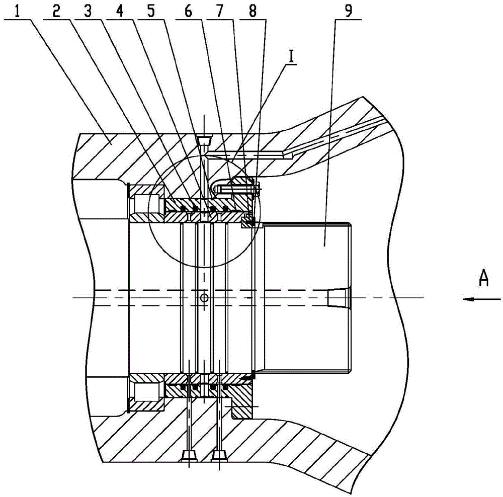 High-pressure water sealing device for heading machine and heading machine