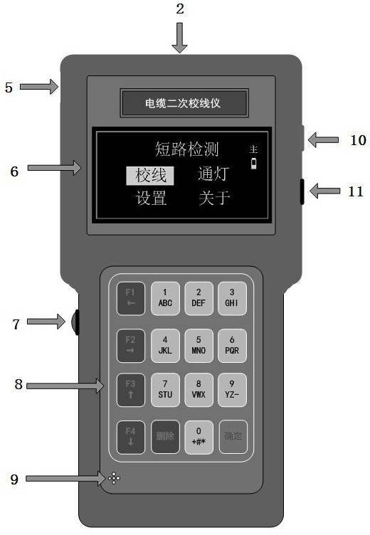 Cable secondary line checking instrument