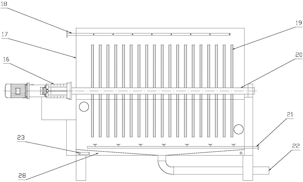 Movable oil field oily sludge biological tempering separation treatment device