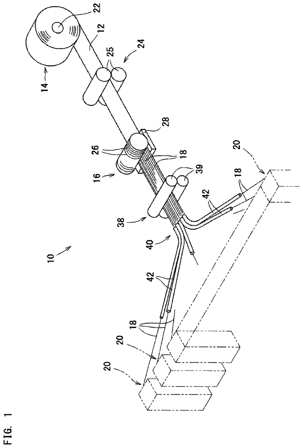 Japanese paper yarn manufacturing device and japanese paper yarn manufacturing method