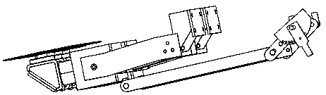 Cutting device of adjustable heading type vegetable harvesting machine