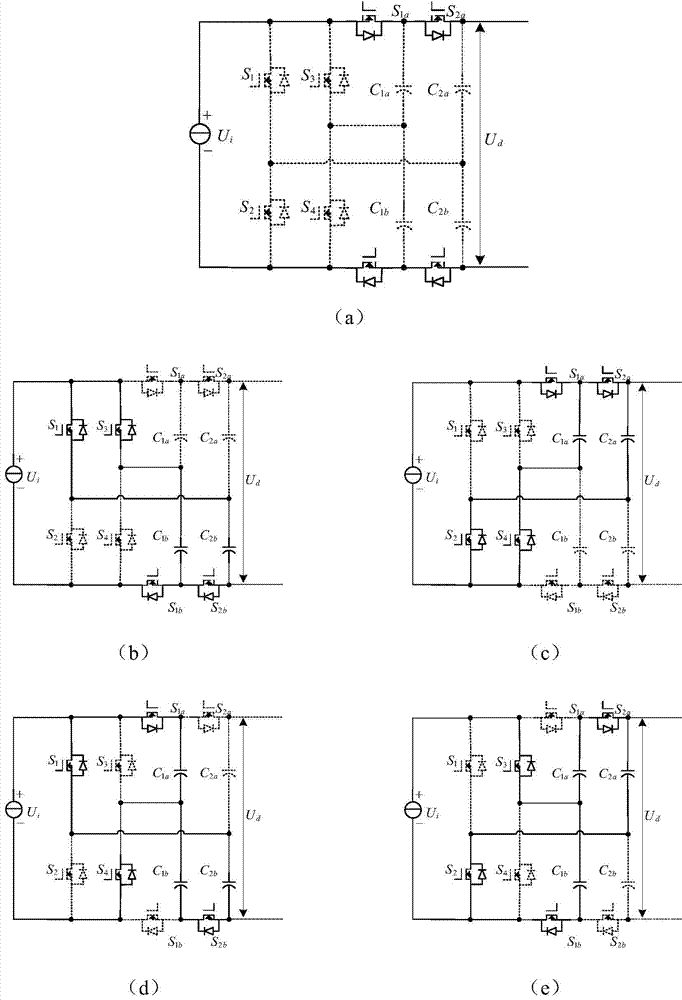 Multilevel inverter based on bridge modular switched capacitor