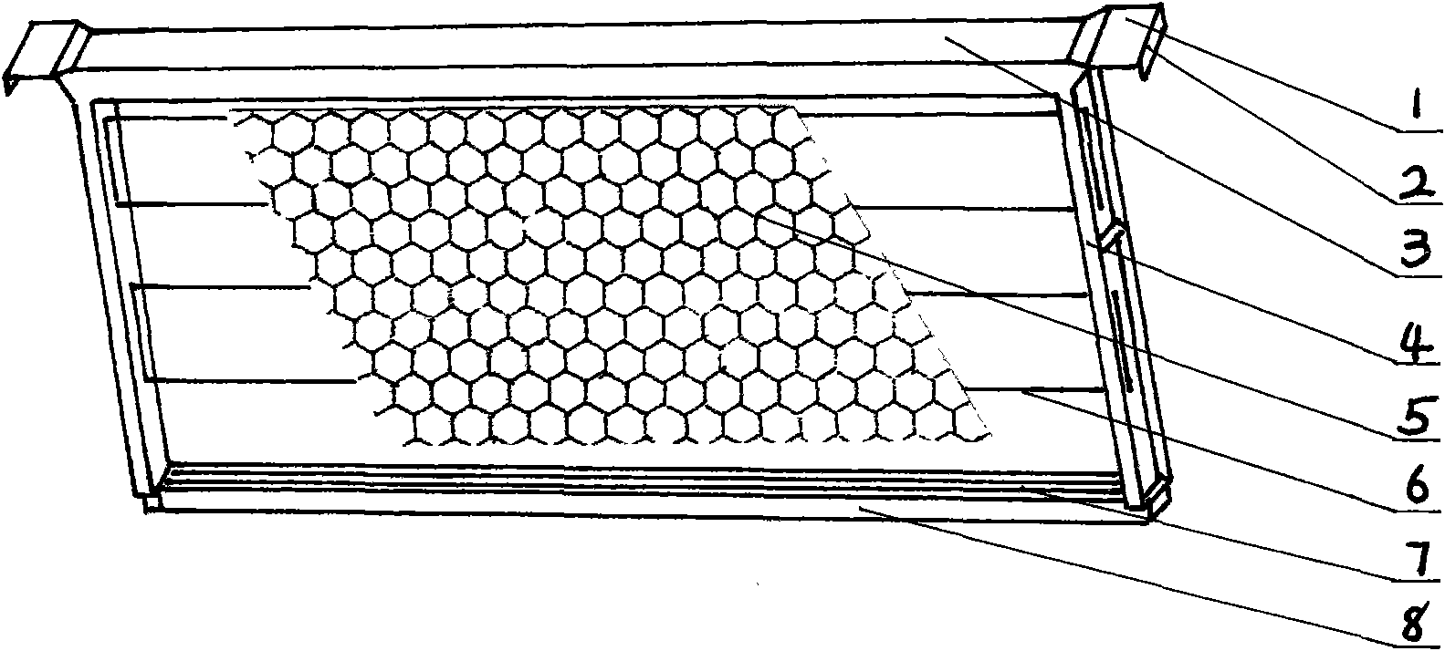 Comb frame and comb foundation sheet
