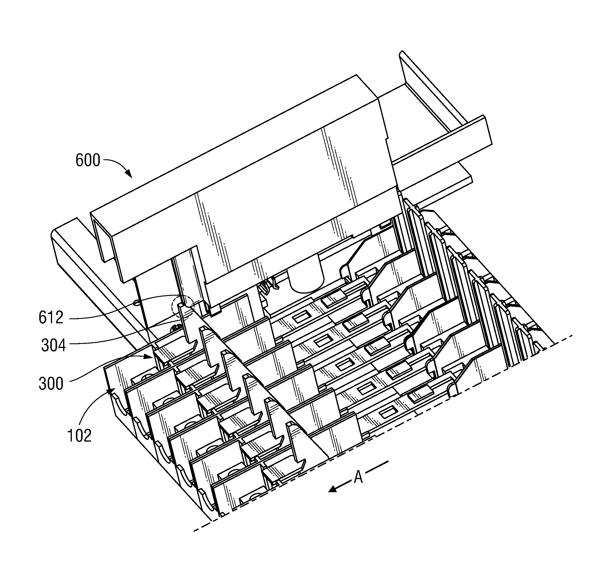 Breaker-operated electrical connection shutter for panelboards