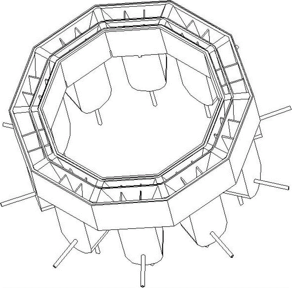 Polyhedron funnel type air inlet unit for CVD (chemical vapor deposition) equipment and CVD equipment