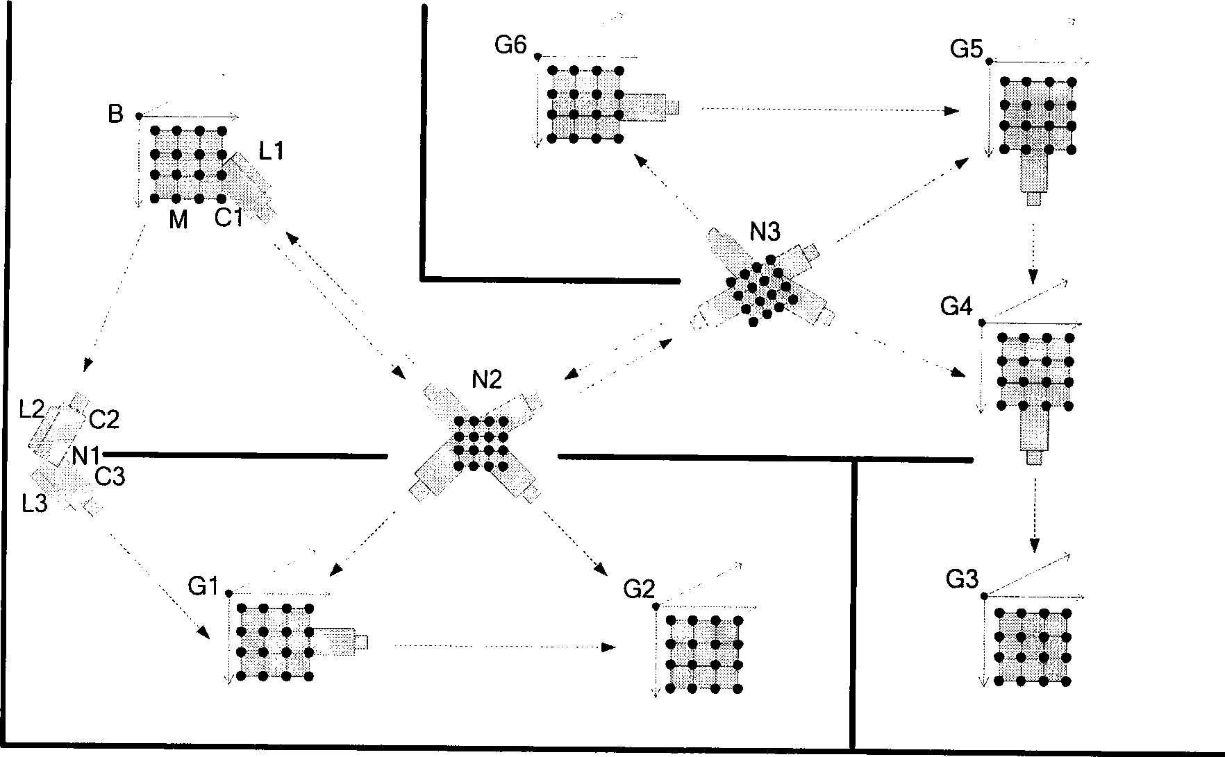 Video recorder network shooting measurement method and apparatus for large structure attitude and displacement deformation