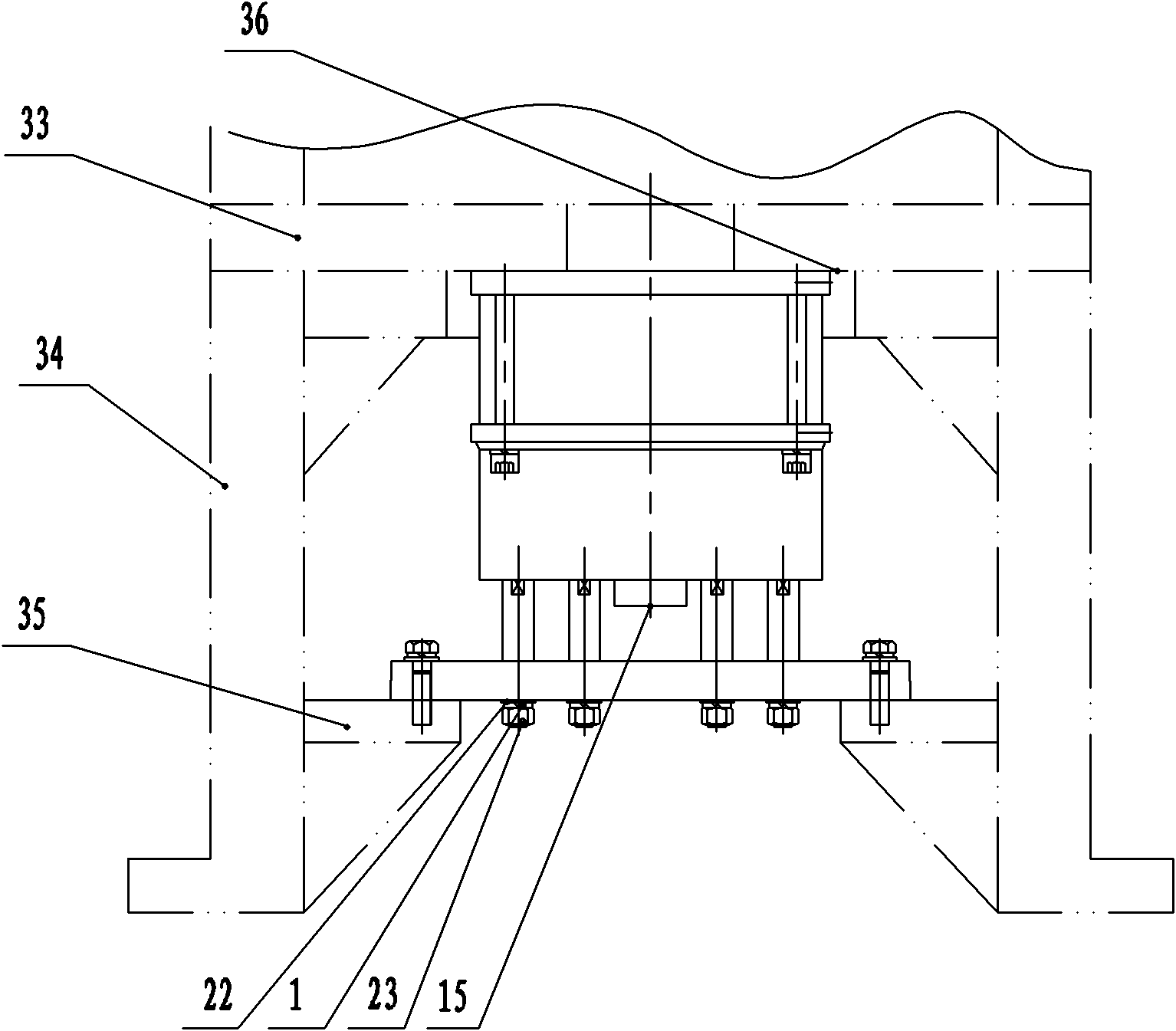 Mechanical press with twin-stage air cushion device