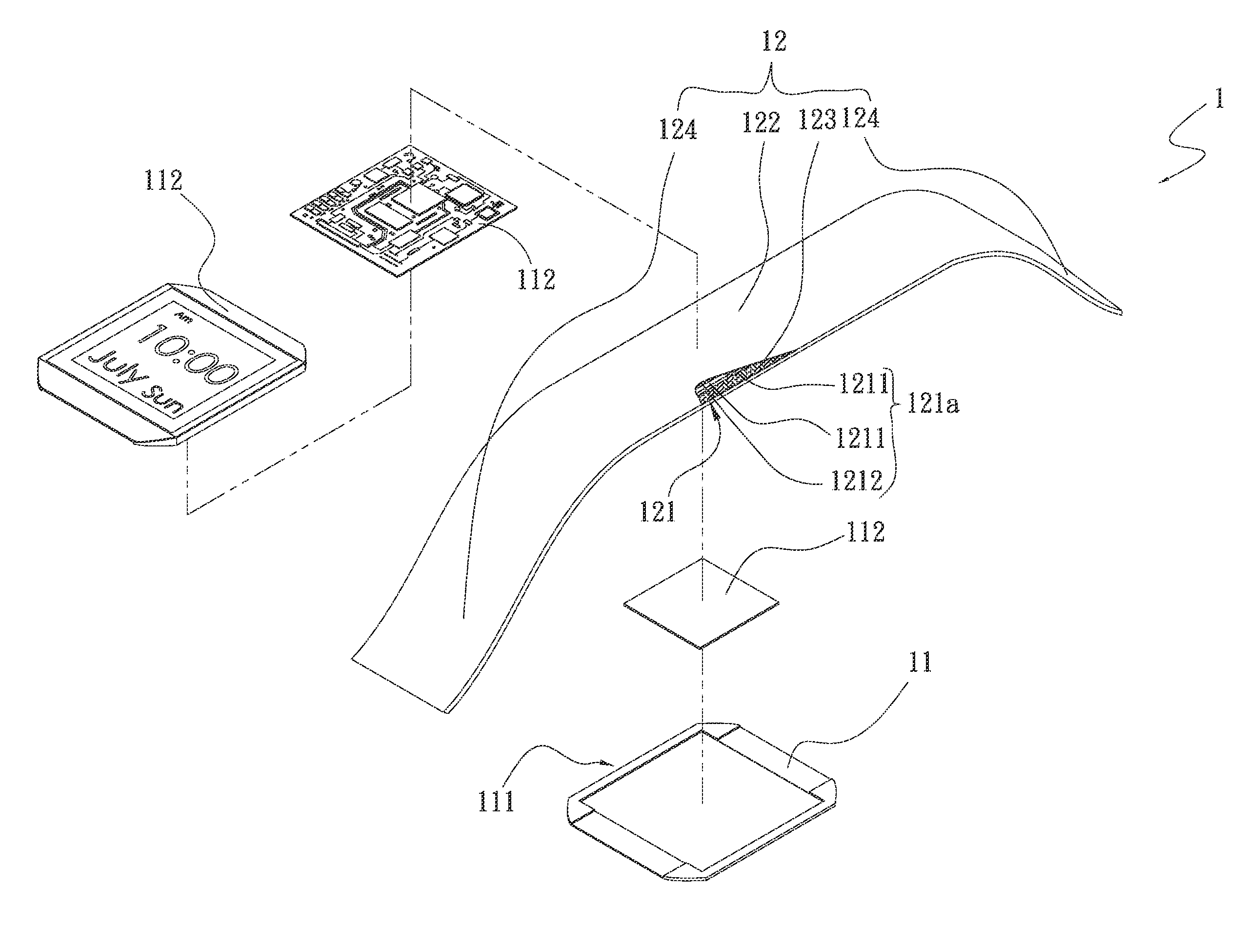 Heat dissipation structure for wearable mobile device