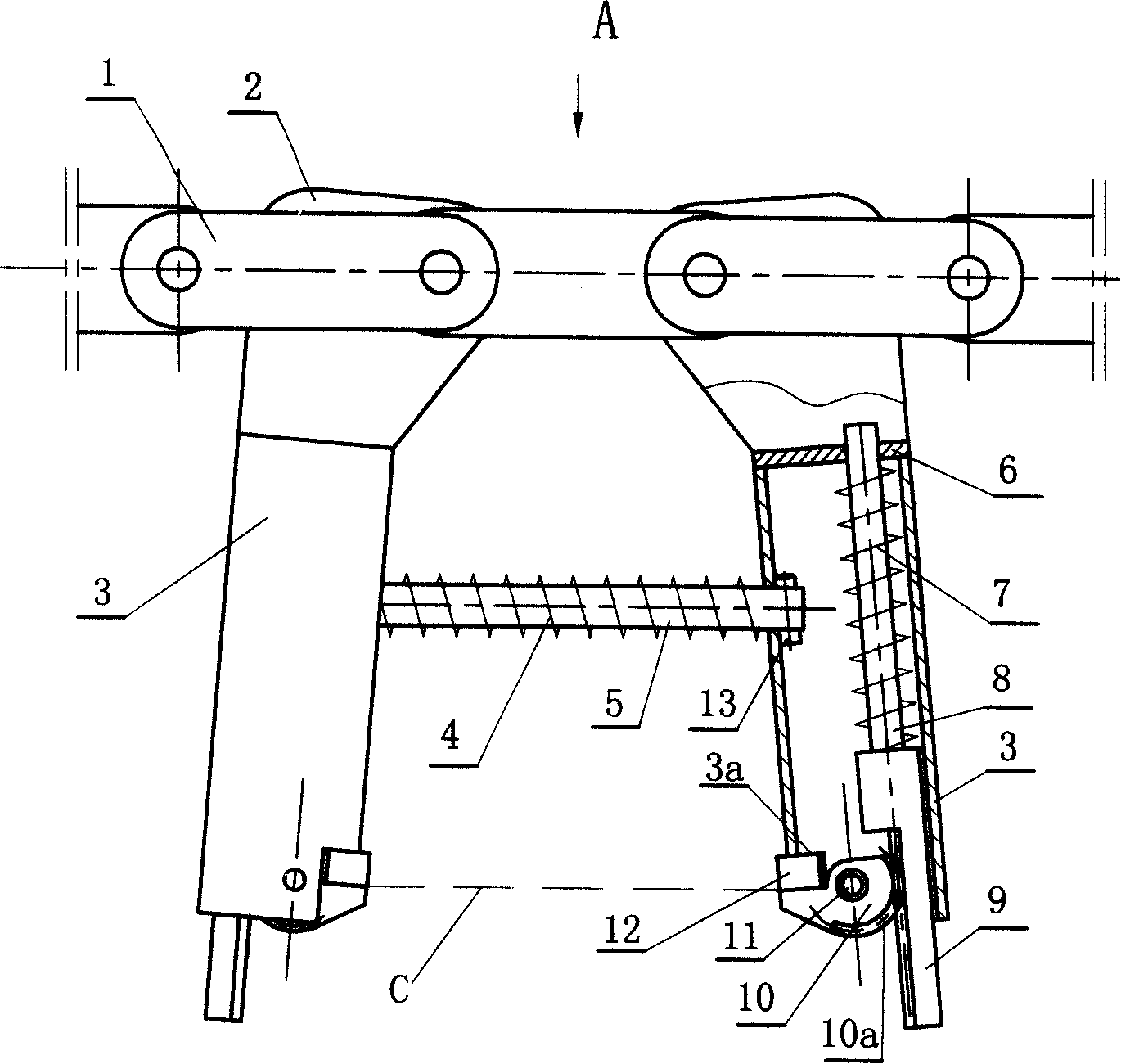 Chain gripper mechanism