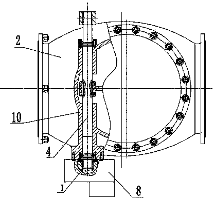 Rotary interception swing check valve