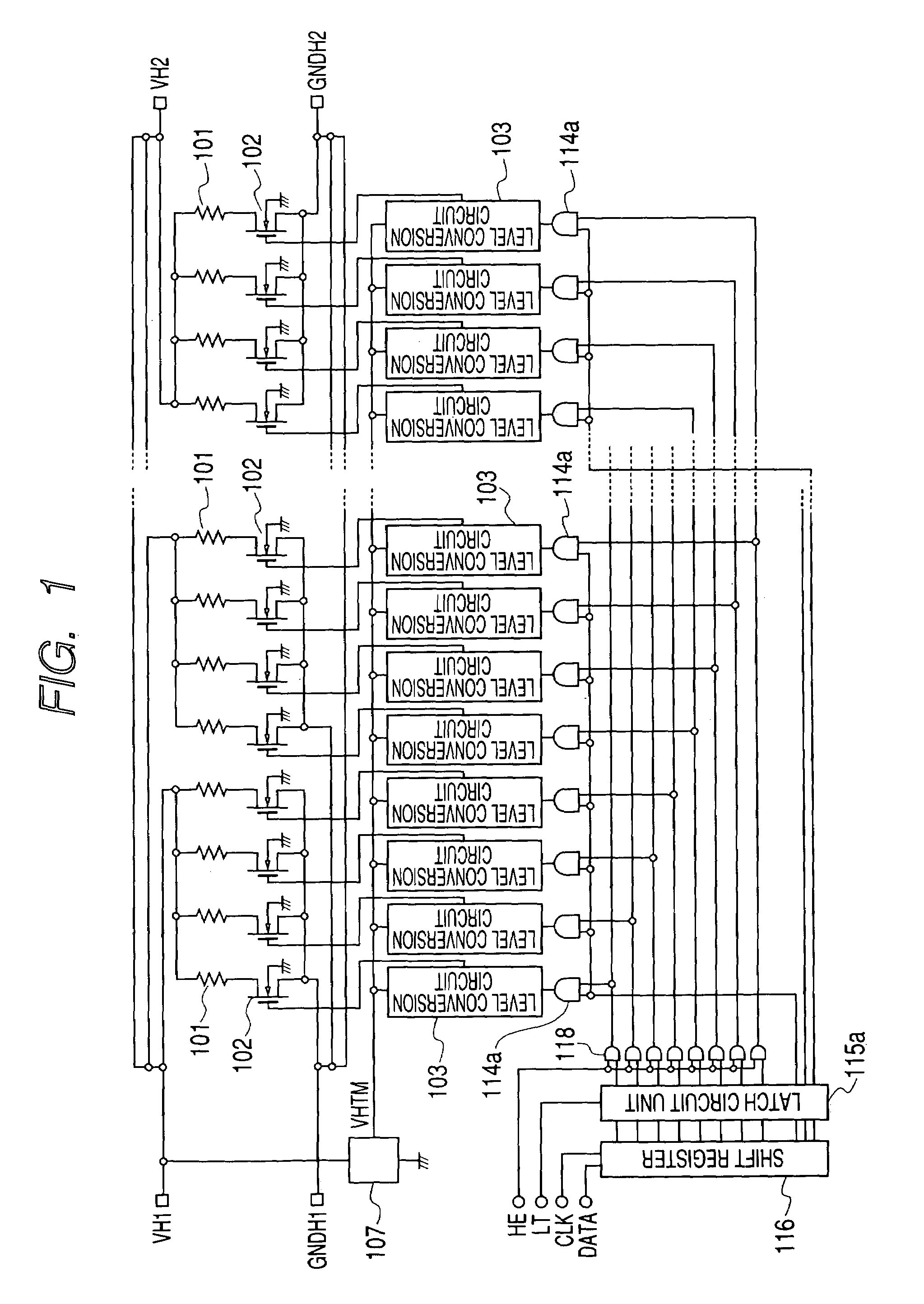 Semiconductor device for liquid ejection head, liquid ejection head, and liquid ejection apparatus