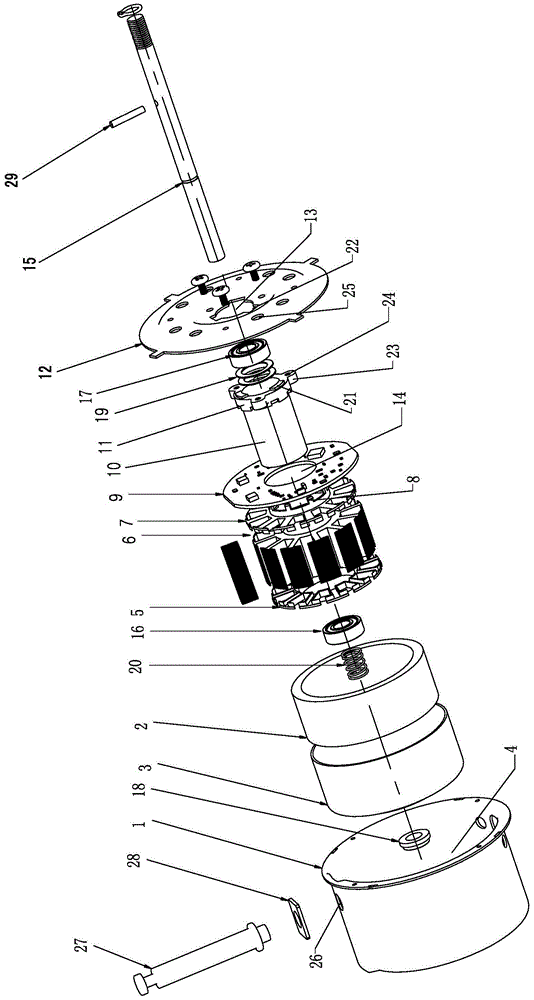 Three-phase brushless direct-current fan motor