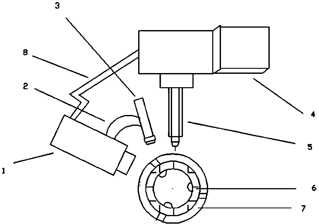 Visual detecting method and device based on decoupling detection for circular seams