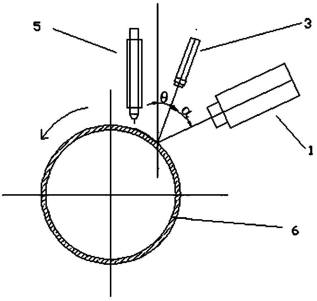 Visual detecting method and device based on decoupling detection for circular seams