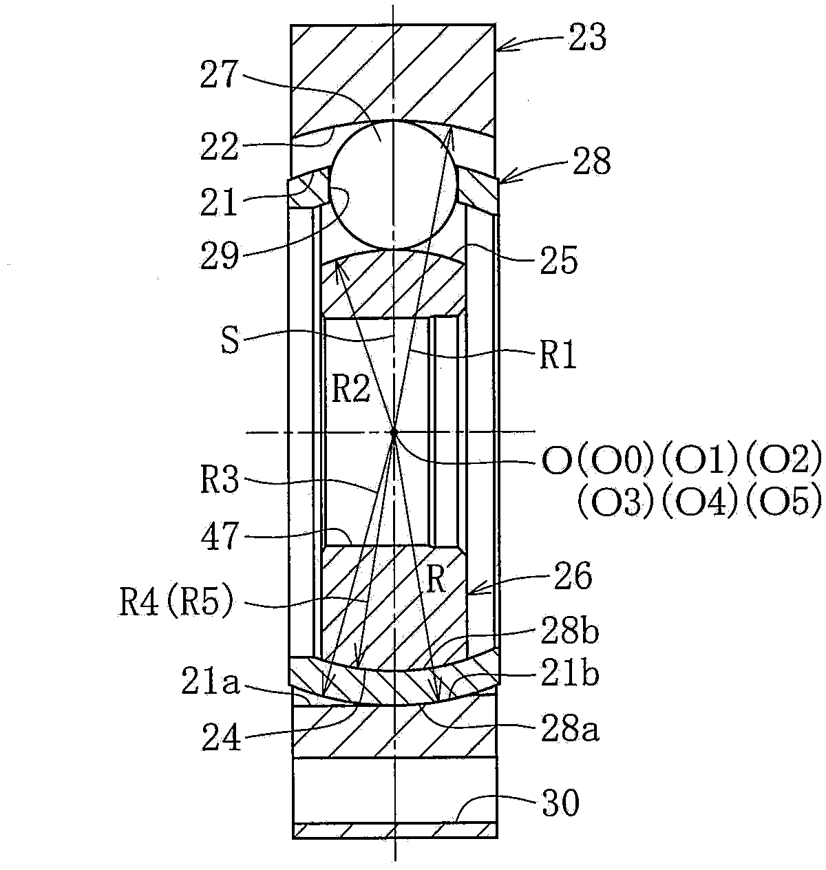 Stationary constant-velocity universal joint